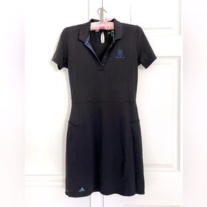 Adidas Golf Black polo Dress Logo Stretchy Capsule Short Sleeve Lined Waist 28"
